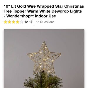 LED Lit Tree Topper